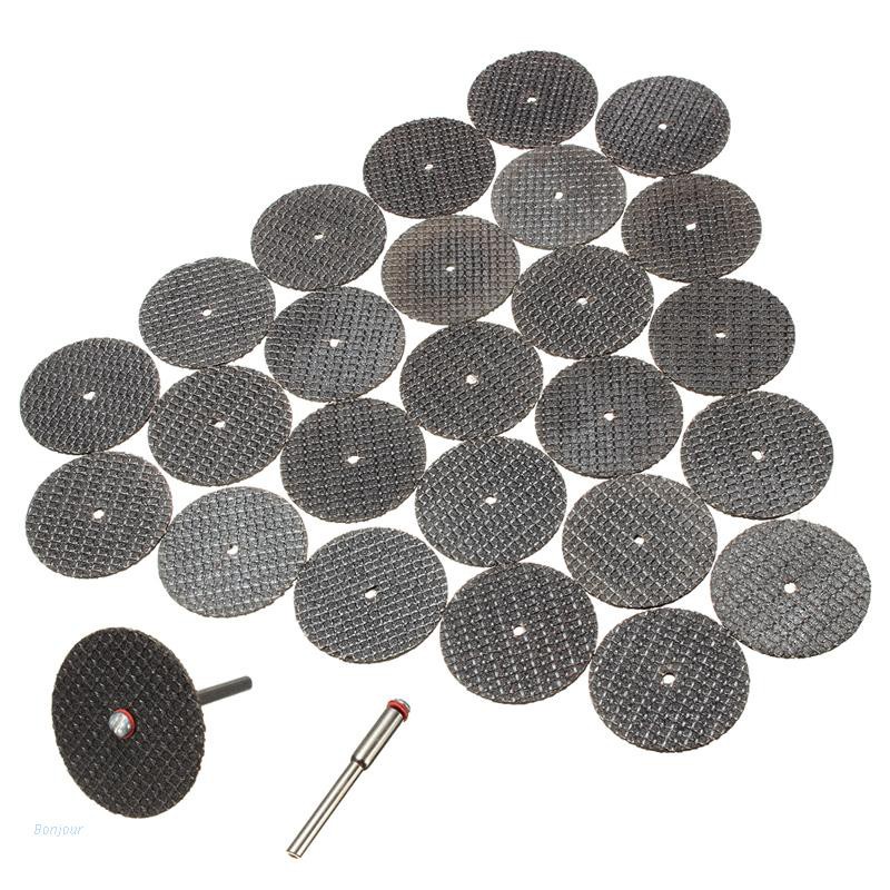 Bonjour Bộ 25 Đĩa Cắt Nhựa 32mm + 1 Trục Quay
