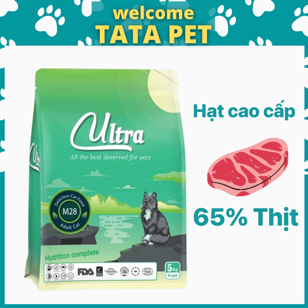 Hạt Cao Cấp Cho Mèo ULTRA M28 - Thức Ăn Hạt Khô Cho Mèo Trưởng Thành Hỗ Trợ Tiêu Búi Lông