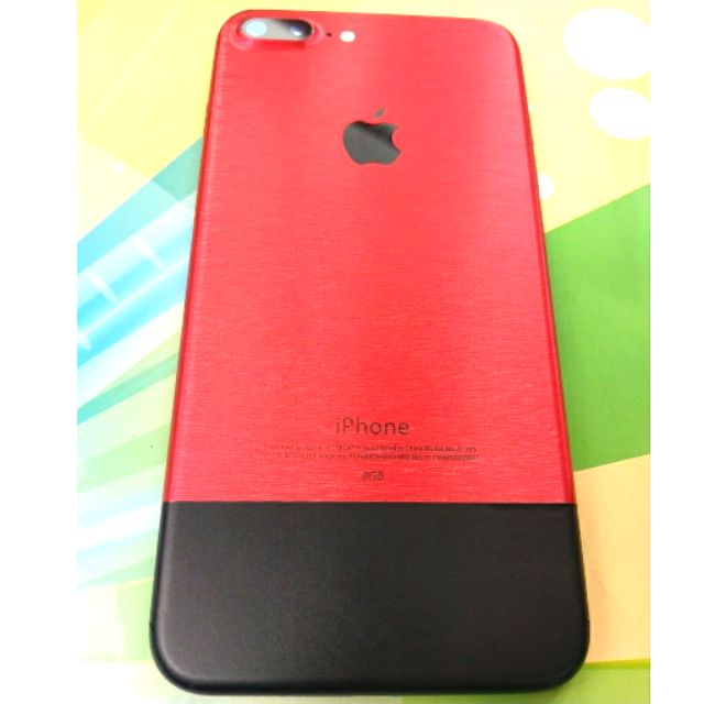 Miếng dán skin cho iPhone 7 Plus phong cách iPhone 2G màu đỏ phối đen