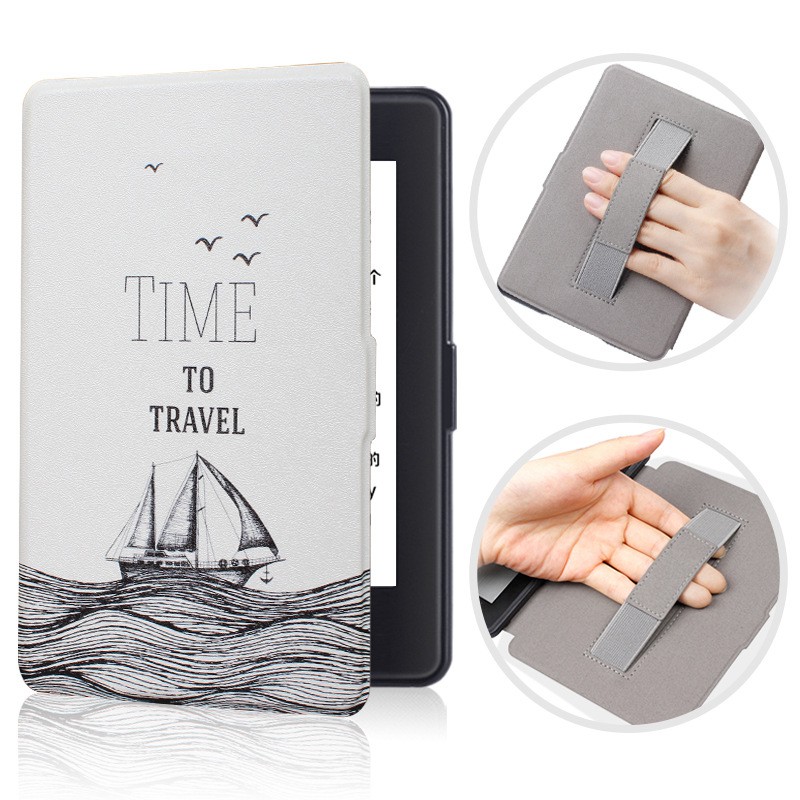 [Mã ELMS10 giảm 6% đơn 50K] Ốp lưng / Bao da Kindle Paperwhite 1/2/3 kiêm có đai xỏ ngón Cover Kindle Paperwhite 1/2/3