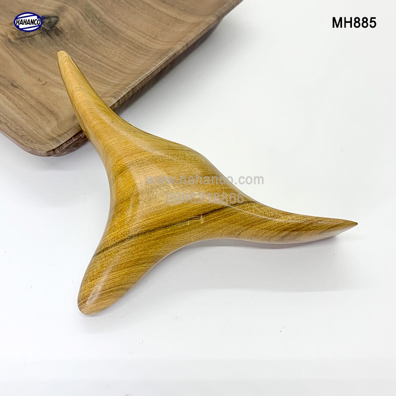 Dụng cụ day ấn huyệt mát xa hình đầu Trâu gỗ Thơm (MH885) HAHANCO