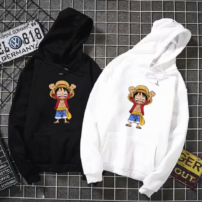 RẺ VÔ ĐỊCH- Áo nỉ hoodie thu đông hoạt hình one piece luffy form suông rộng unisex có mũ, chất nỉ bông - bán chạy nhất