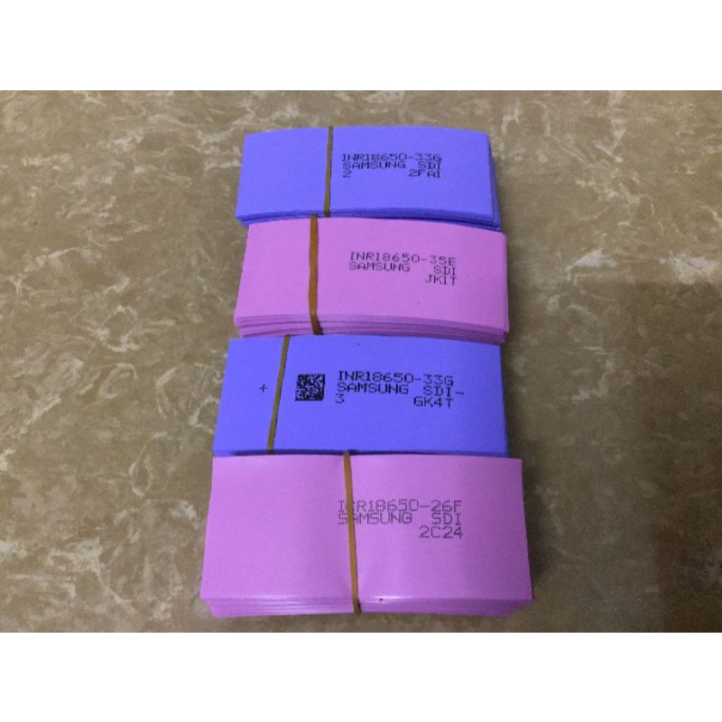Bọc pin 18650 - Gen co nhiệt có chữ- Set 10 cái