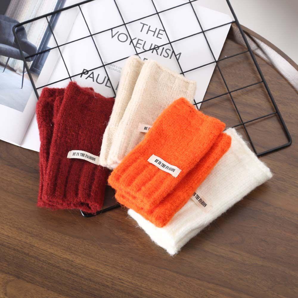 Găng Tay Len Hở Ngón Giữ Ấm Mùa Thu Đông Cho Học Sinh Back2Lilife