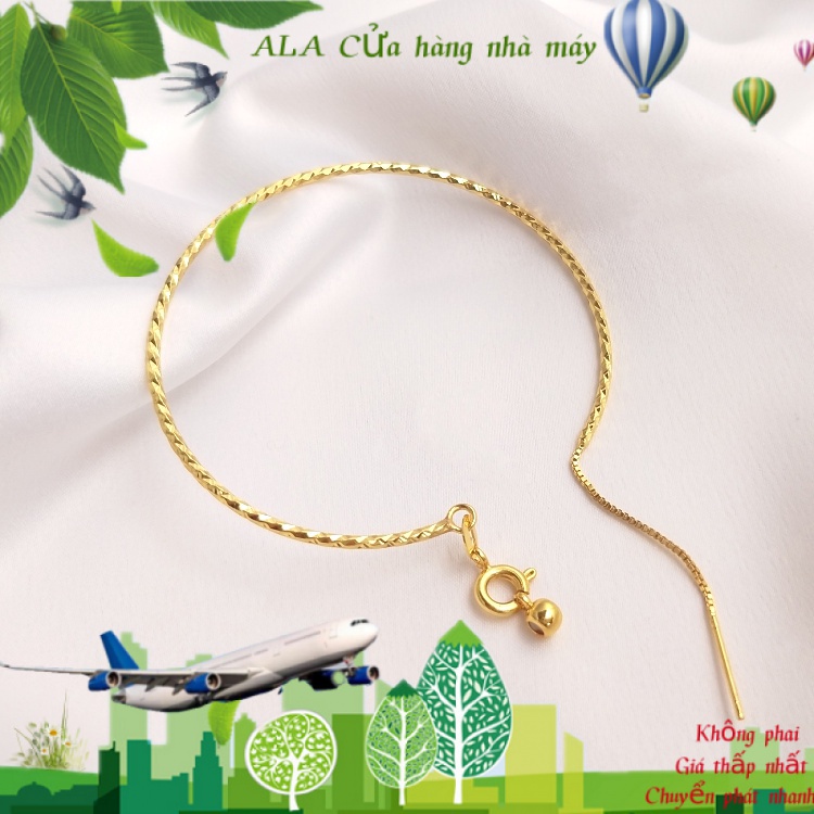 💖Đồ trang sức DIY💖Vòng tay đa năng loại ghim bảo quản màu dày 1,5mm lô sợi chỉ hoa bằng vàng 18K có thể thu vào Điều chỉnh vòng đeo tay tự làm[Vòng tay/Vòng đeo tay/Chuỗi mở rộng/dây đeo tay]
