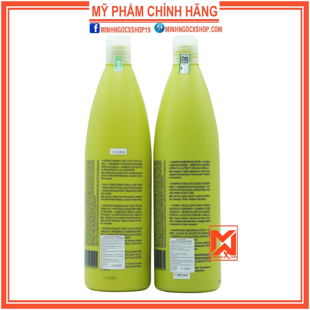 ROLLAND DẦU GỘI XẢ CÂN BẰNG DẦU ROLLAND UNA 1000ML CHÍNH HÃNG