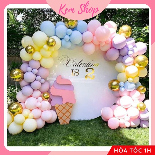 Bóng tròn tông pastel size 5 inch trang trí sinh nhật sự kiện - K212