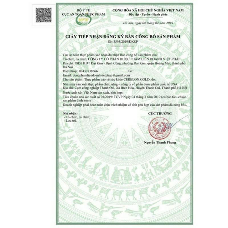 CERELON GOLD bổ não, tăng cường trí nhớ - Hộp 100 viên