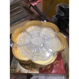 Khay mứt sứ cao cấp đế xoay 360 độ