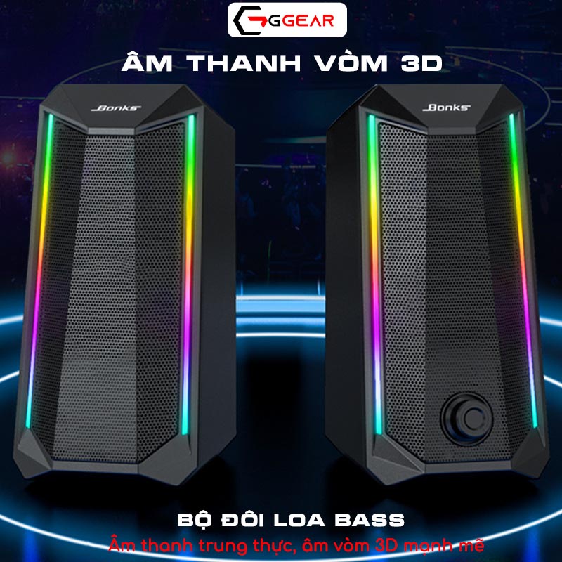 Loa máy tính S301 vi tính mini để bàn gaming led siêu bass công suất lớn cho laptop pc