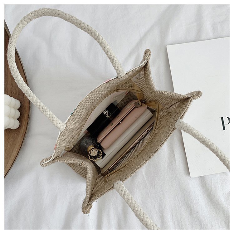 Túi Xách Tay Bằng Vải Canvas Thiết Kế Phong Cách Nhật Bản Giản Dị Dành Cho Nữ