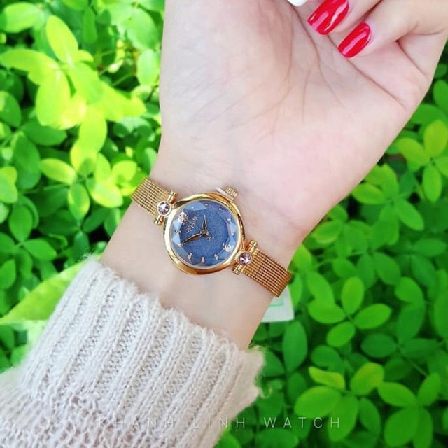 Đồng hồ Nữ Julius chính hãng Hàn Quốc Đồng Mặt Xanh
