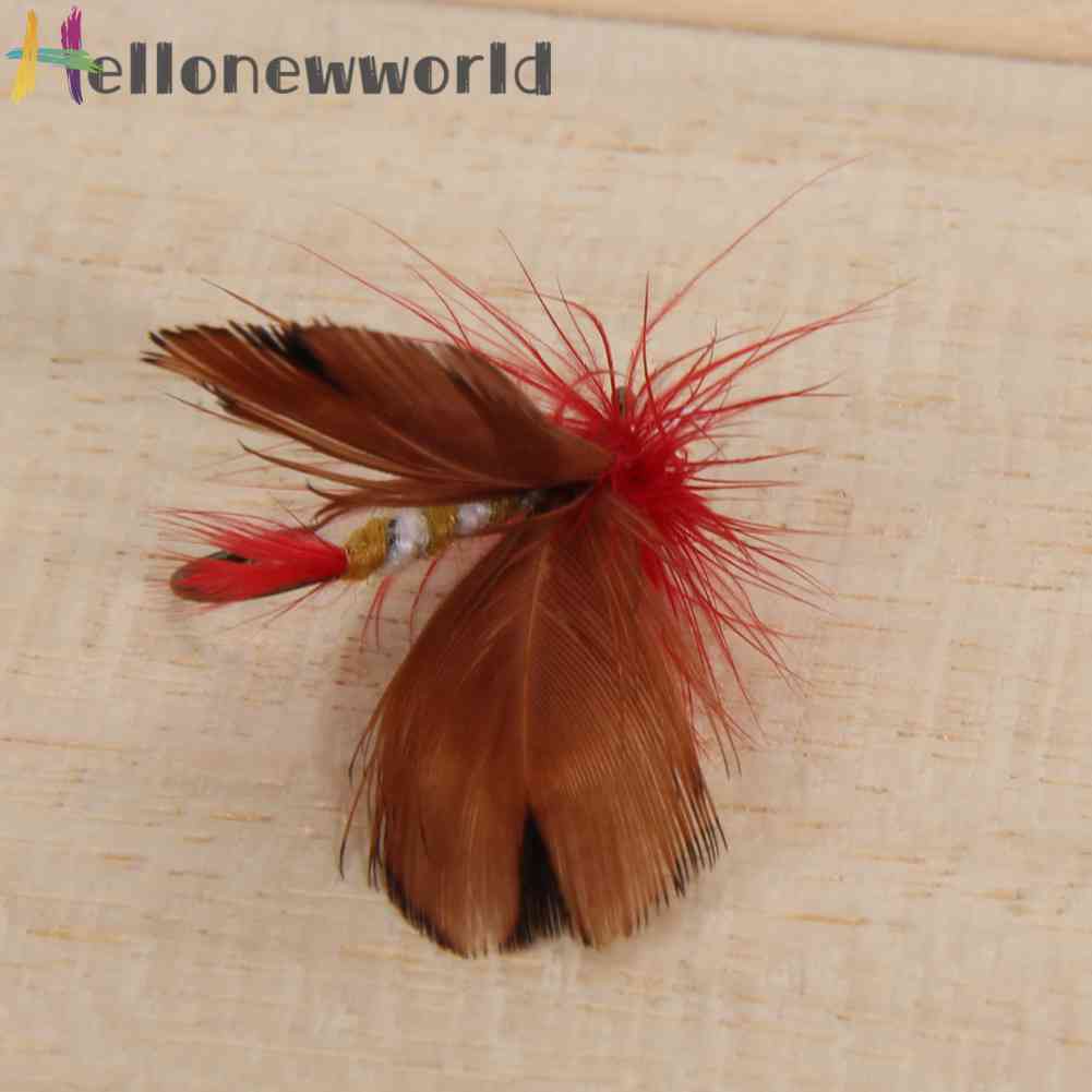 Bộ 12 Mồi Câu Cá Hình Côn Trùng Bay Kèm Lưỡi Câu Giả