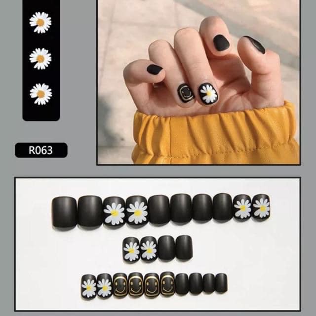 [Màu 01->100] Set 24 Móng Tay Giả Có Sẵn Keo Dán