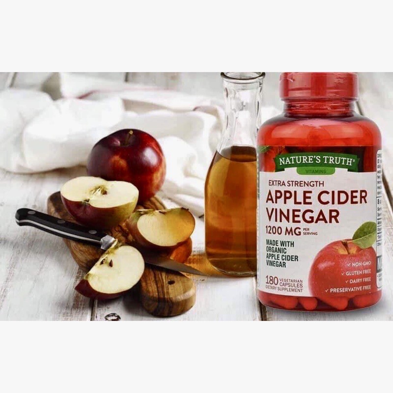 💃🍎[HSD 06/2023] Viên uống giấm táo Apple Cider Vinegar 1200mg cúa Mỹ 180 viên —-Giúp giảm cân, đẹp da, detox cơ thể🍎💃