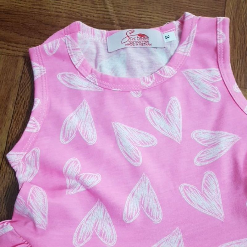 {10-25kg} Bộ 2 dây bé gái dễ thương (vải xuất dư siêu mát) -M252