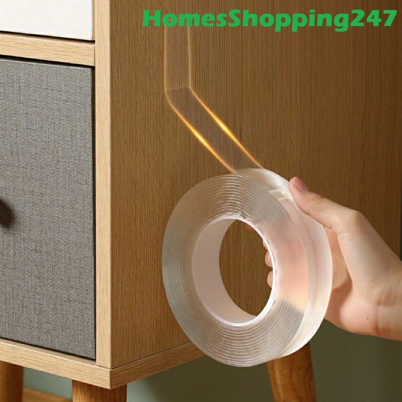 Băng dính 2 mặt loại dày 1mm và 2mm siêu chắc siêu đàn hồi, keo 2 mặt trong suốt không để lại dấu vết