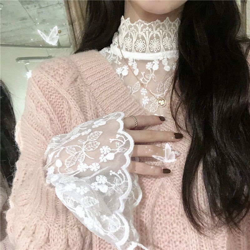 (H120) Áo Ren Kiểu Mỏng Một Lớp Mặc Kèm Áo Len, Gile Phong Cách Bánh Bèo Dễ Thương ️