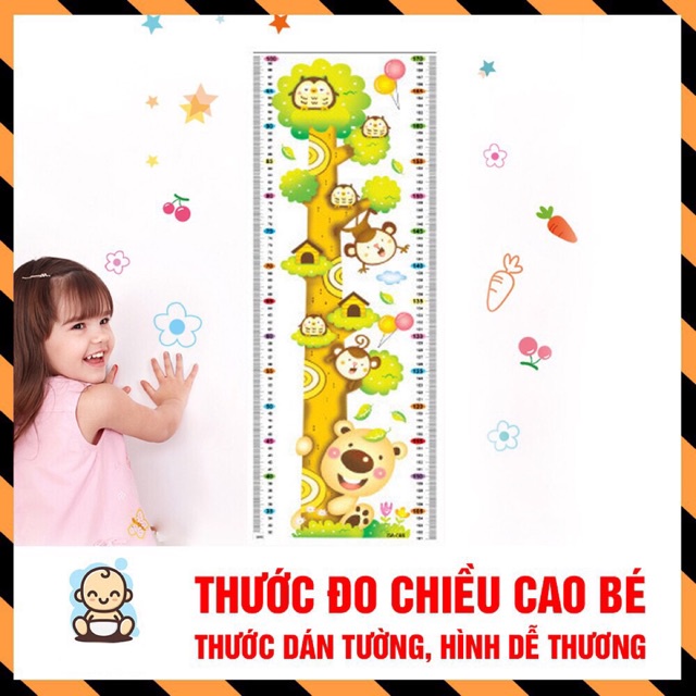 Decan thước đo chiều cao dán tường cho bé yêu.