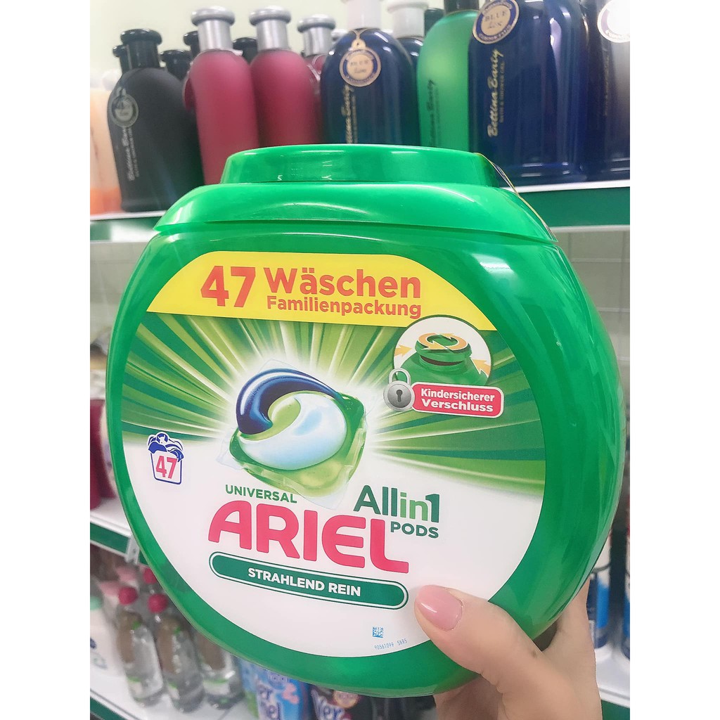 Viên giặt áo chuyên dụng Ariel 3 in 1 - Hàng Đức tiêu chuẩn Châu Âu Hộp 47 viên