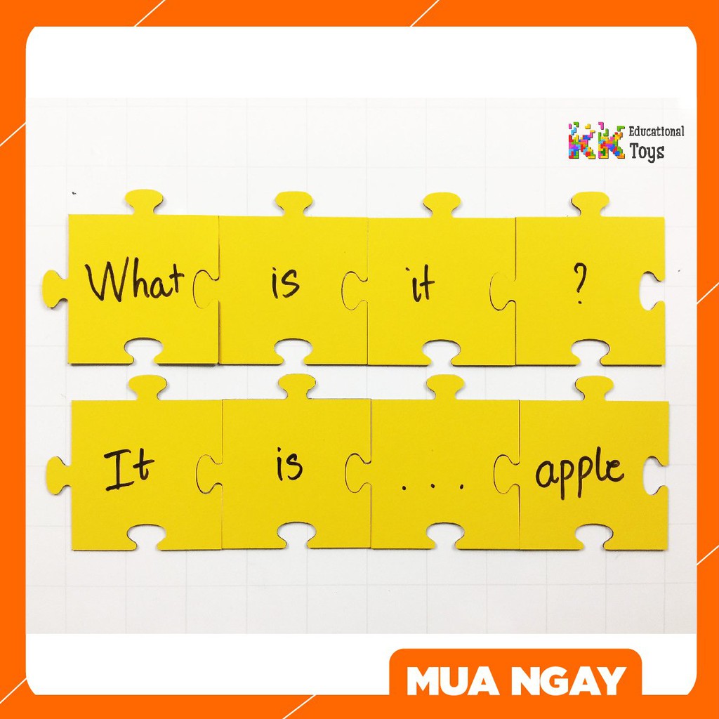 Bộ xếp hình puzzle 10 miếng alu (có thể viết và xóa)_Giáo cụ dạy học