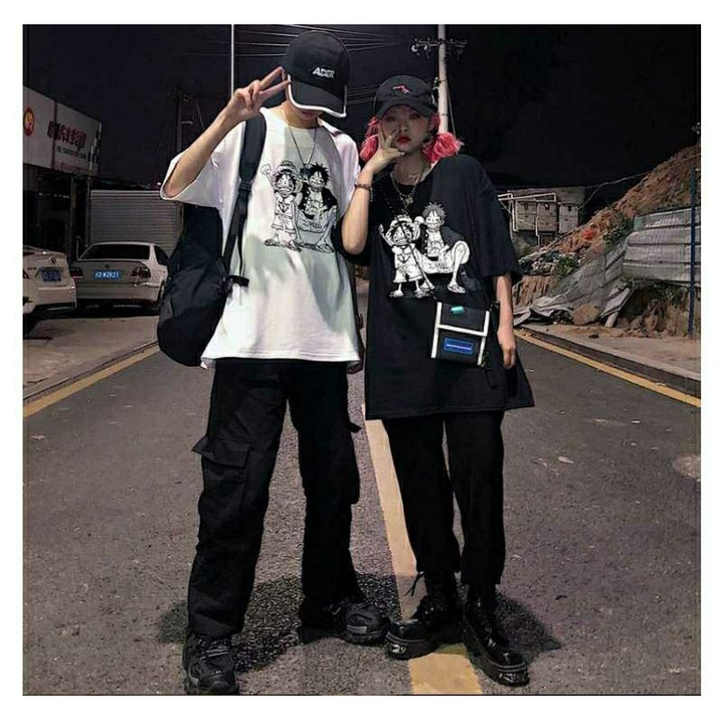 Áo Thun Tay Lỡ 100% Cotton Nam Nữ Unisex Form Rộng Fan Luffy