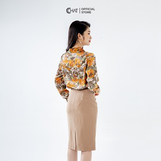 Chân váy ôm cạp lệch cài 2 cúc CCHAT