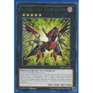 Lá bài thẻ bài Yugioh CROS -EN048 Raidraptor – Blaze Falcon – Rare