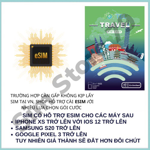Sim Du Lịch 4G 5G Malaysia Singapore Indonesia JOYTEL Tốc Độ Cao Hỗ trợ Giao Nhanh và Esim