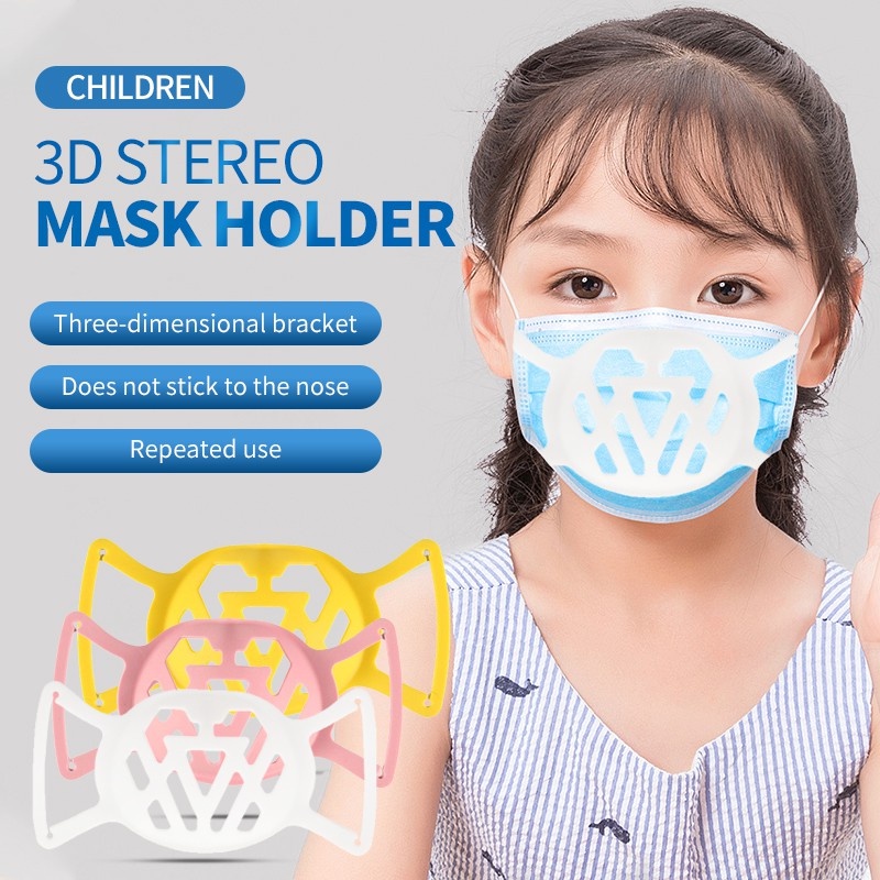 (Hàng Mới Về) Giá Đỡ Khẩu Trang 3d Bằng Silicon Thoáng Khí Có Thể Giặt Sạch Cho Bé