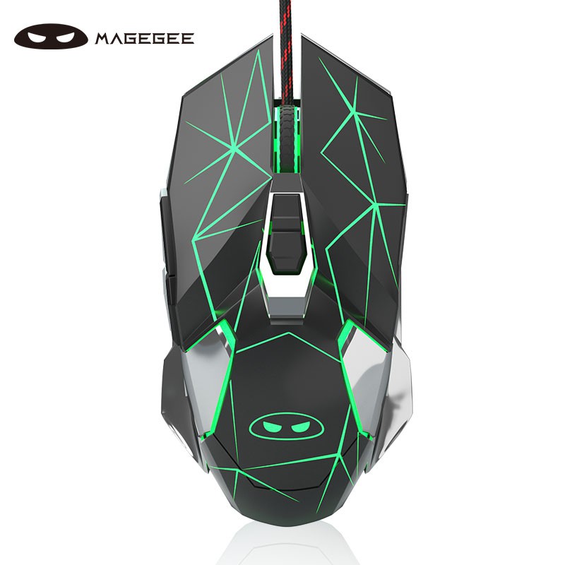 Chuột Chơi Game MageGee G10 7 Nút Bấm Điều Chỉnh 6 Màu Có Đèn LED Nền Hồng