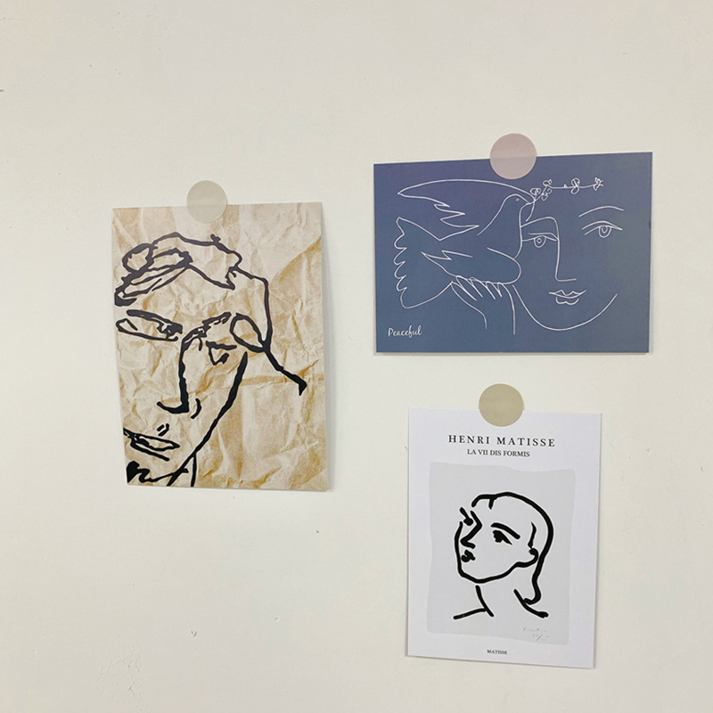 【cfh】3 Nhãn Dán Họa Tiết Tranh Picasso Trang Trí Tường độc đáo