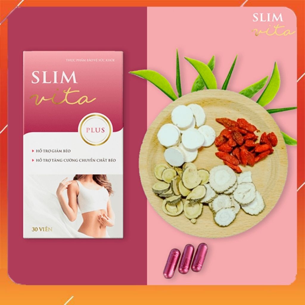 [Mua 3 Tặng 1] Viên Uống Hỗ Trợ Giảm Cân, Đẹp Dáng - Slim Vita Plus