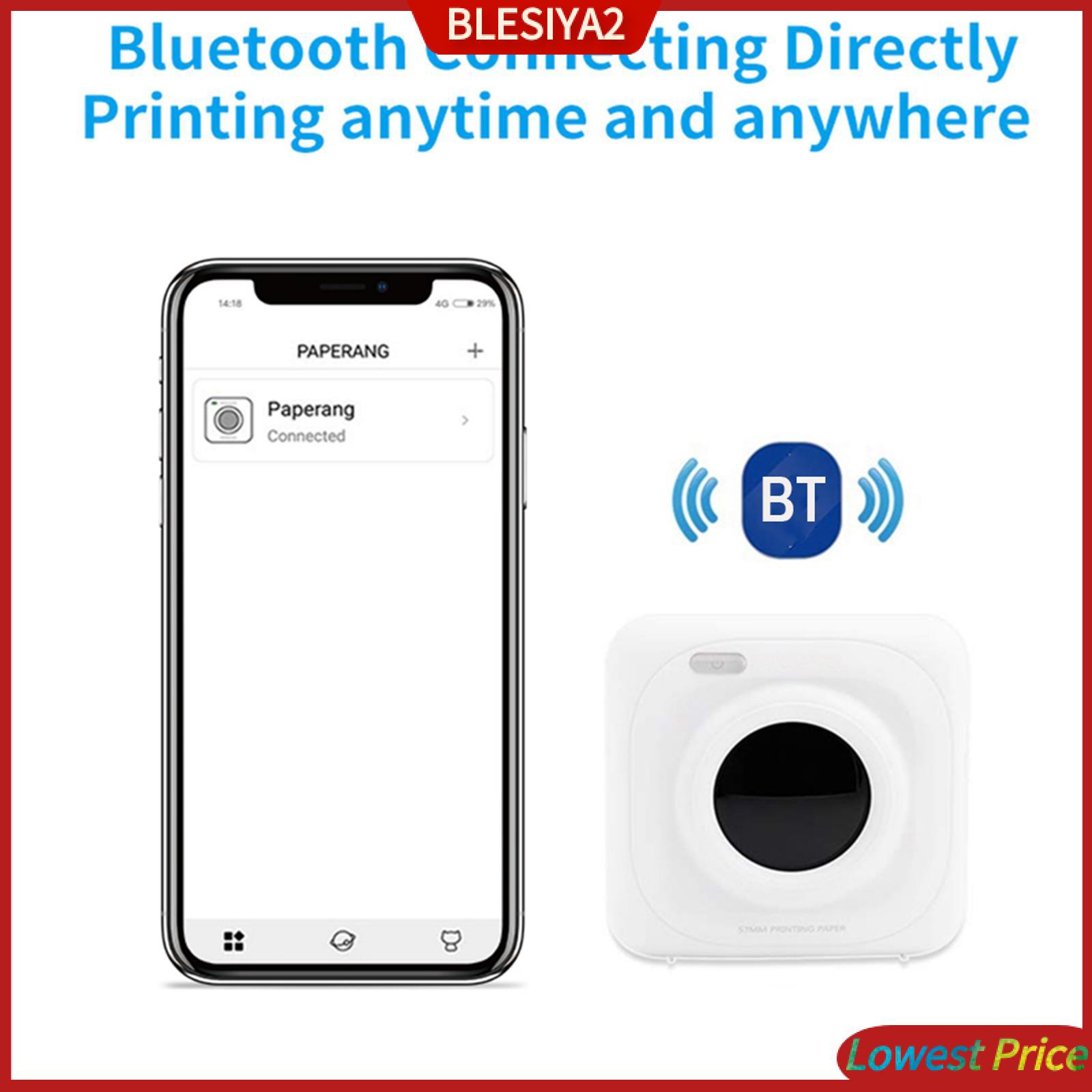 (Hàng Mới Về) Máy In Nhãn Tức Thì Bluetooth Với Pin Sạc 1000mah