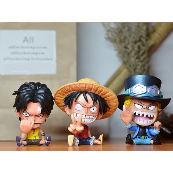 Mô hình One Piece Vua Hải Tặc FREE SHIP Mô hình nhân vật trong One Piece 10cm Luffy Zoro Nami Sabo Brook