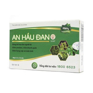 An hầu đan dành cho người bị viêm amidan, viêm họng hạt, hộp 20 viên – Health Pharmacy