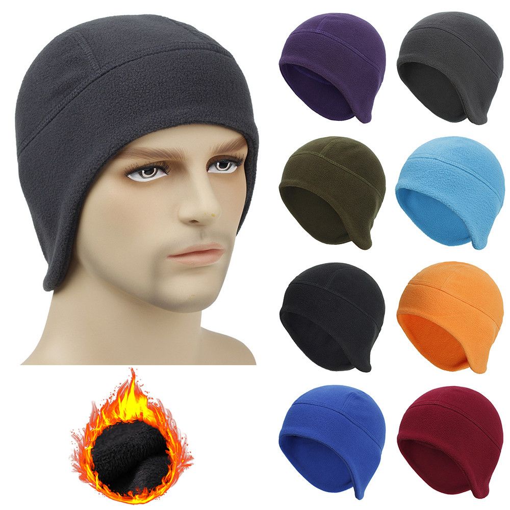 Mũ beanie che tai giữ ấm chống gió vào mùa đông bằng vải nỉ tùy chọn màu sắc cho nam và nữ khi cắm trại/ leo núi/ câu cá