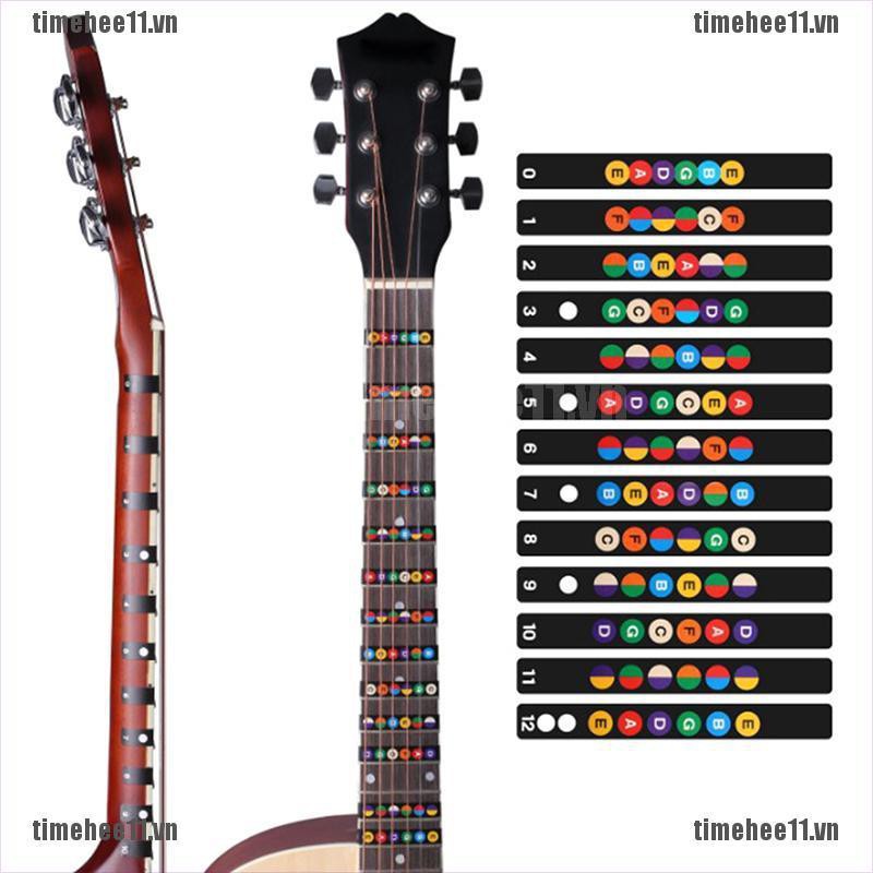 Decal dán vị trí các phím bấm đàn guitar tiện dụng luyện tập