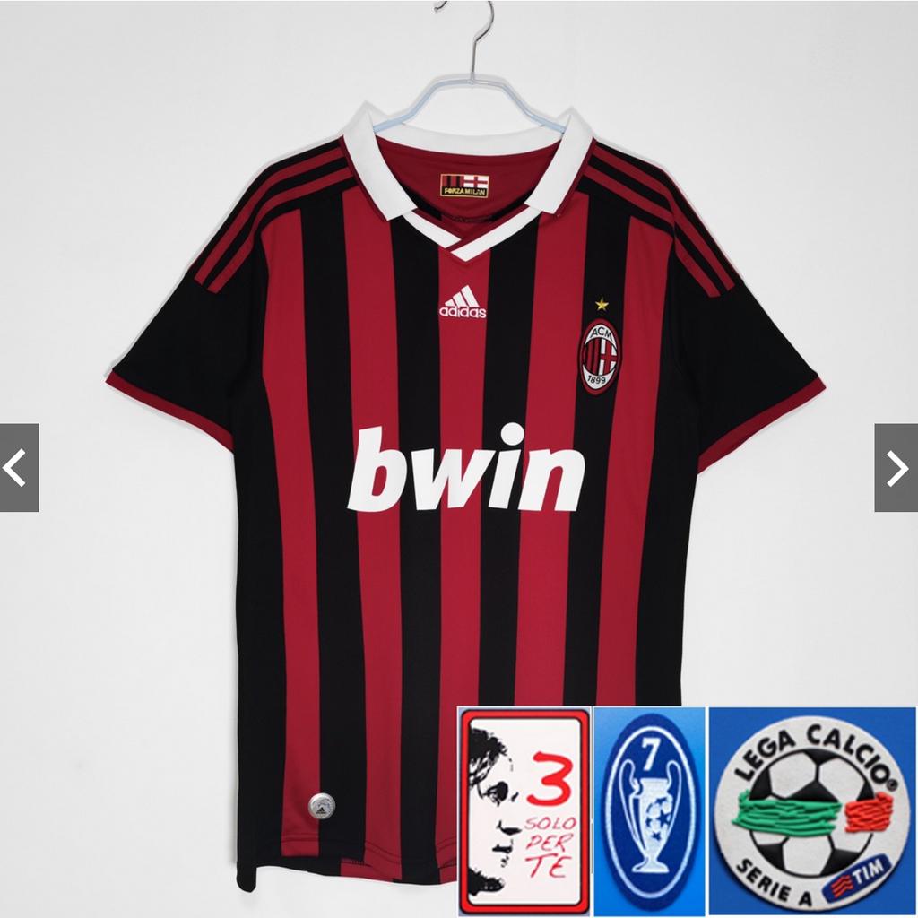 AC sân nhà 2009-10 dài tay/ngắn tay bóng đá tops S-2XL * tùy chỉnh&chất lượng cao *