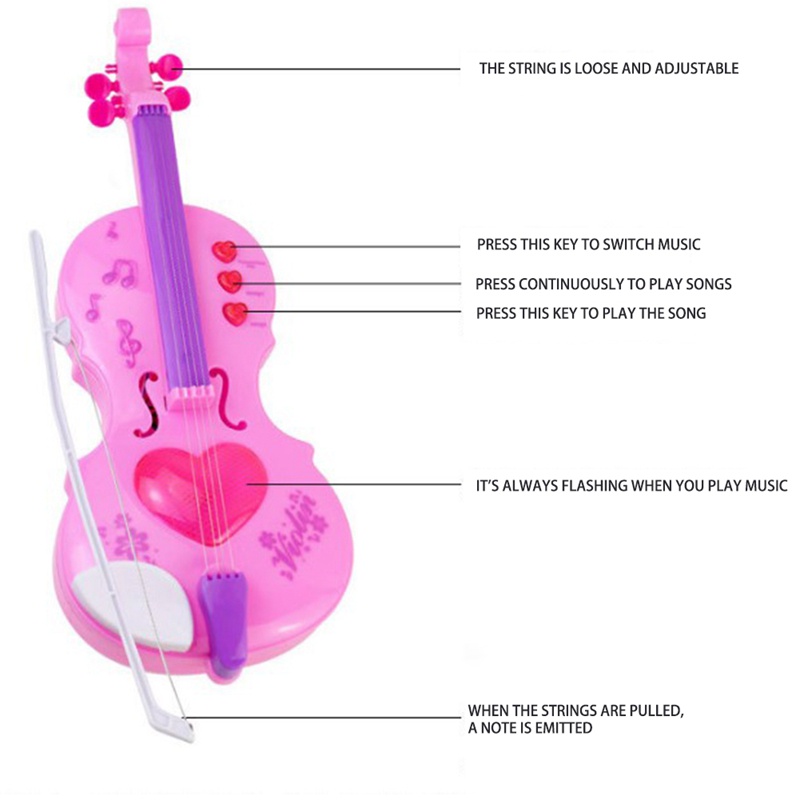 Đàn Violin Đồ Chơi Bằng Nhựa Nhiều Màu Sắc Cho Bé