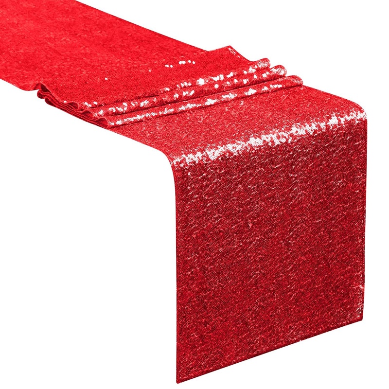 Khăn Trải Bàn Hình Chữ Nhật Đính Kim Sa Lấp Lánh