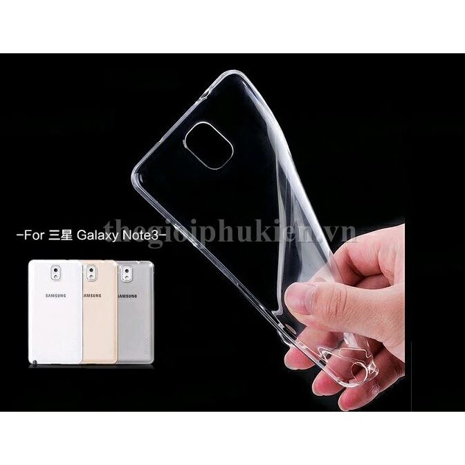 [Freeship toàn quốc từ 50k] Ốp dẻo trong Samsung Galaxy Note 3 Tặng kèm kính cường lực