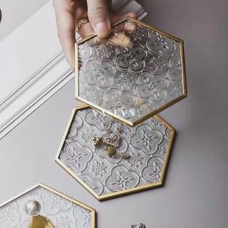 Lót ly thủy tinh cup & vase trắng trong - sang trọng - phong cách bắc âu