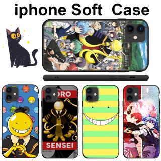Ốp điện thoại silicon dẻo đen in hình Assassination classroom cho iPhone XR Xs Max X 6 6s 7 8 Plus 5 5s New SE