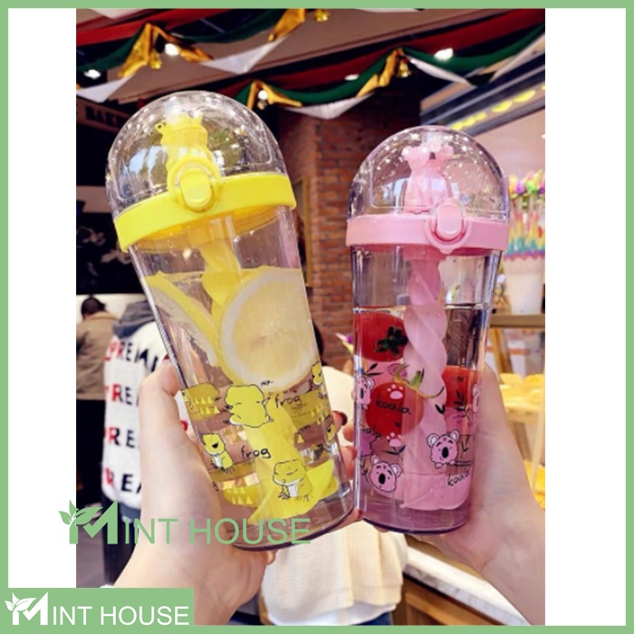 Bình nước nhựa hình thú cute