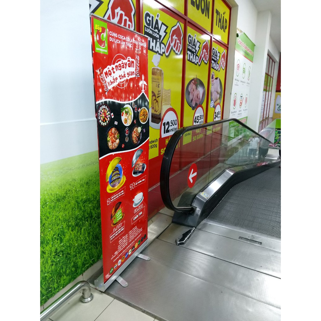 Khung Standee cuốn banner nhôm loại thường 80x200cm