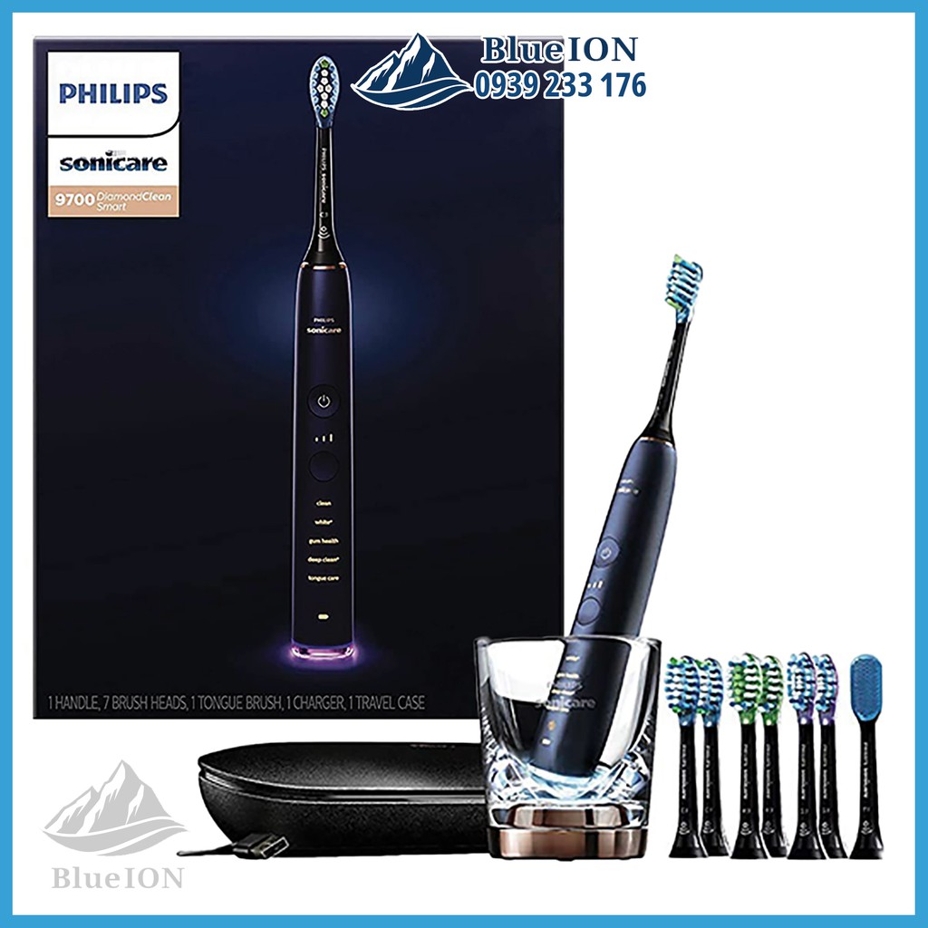 [Hàng Mỹ] Bàn chải điện Philips Sonicare 9700 9750 DiamondClean Smart Rechargeable Electric Toothbrush