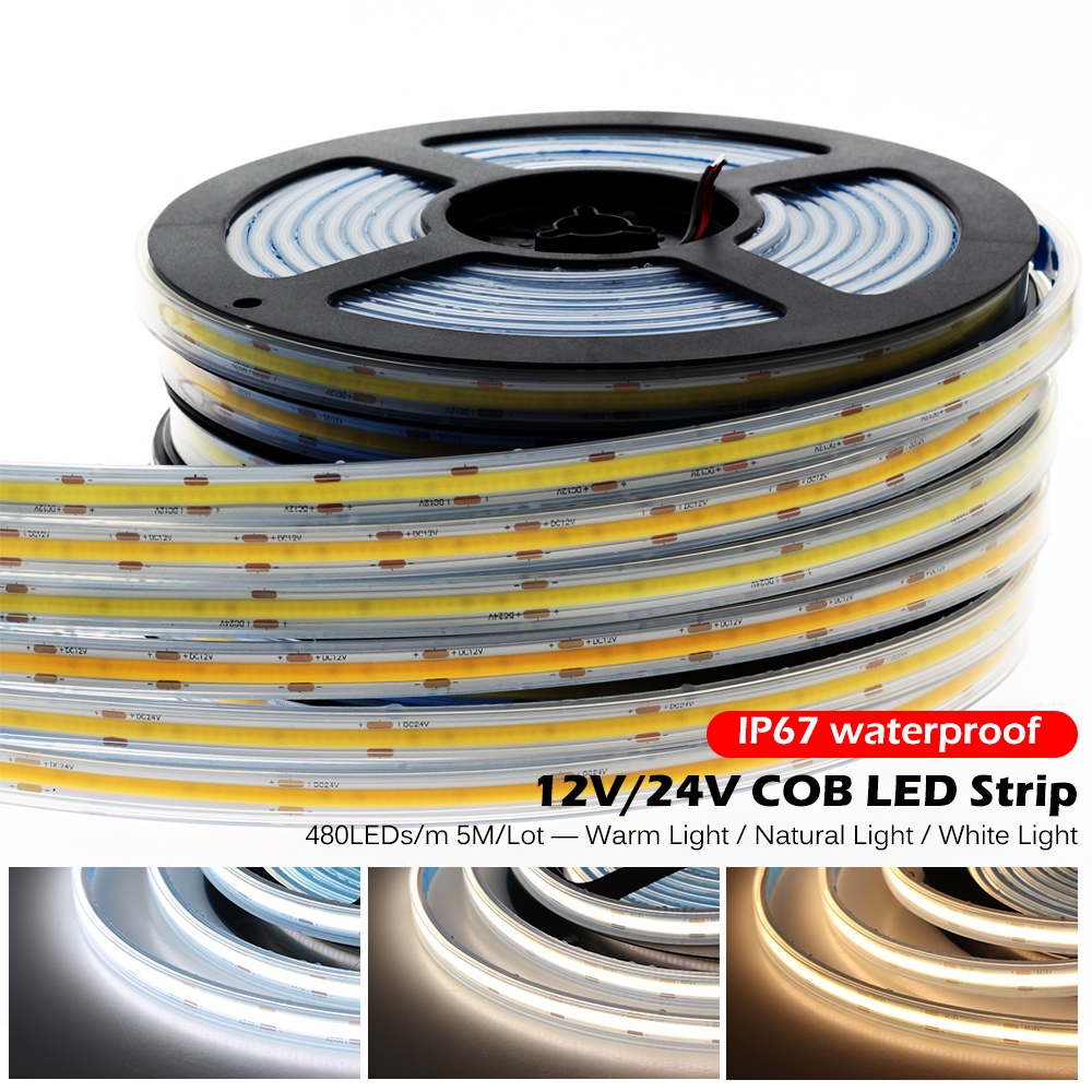 Dây Đèn LED 480 Bóng Chống Thấm Nước IP67 DC12V 24V Dài 5M