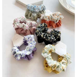 Set 2 dây cột tóc scrunchies - Buộc tóc vải scrunchies