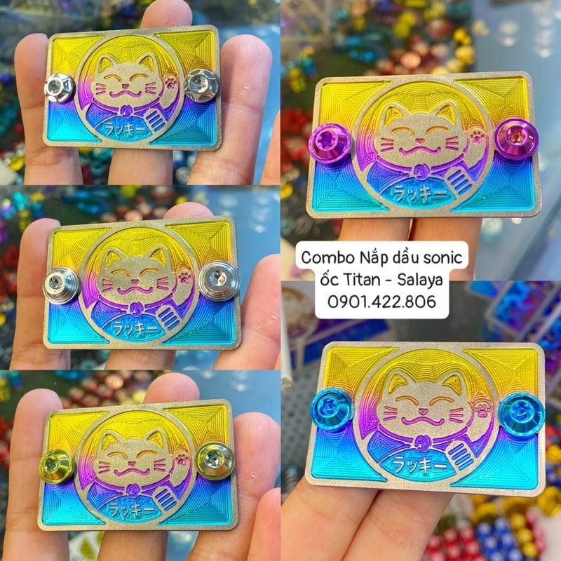 Combo Tem Titan Nắp Dầu Sonic kèm ốc như hình